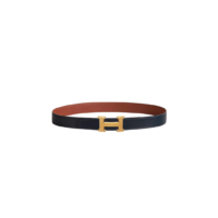 Fibbia da cintura H Guillochée & Pelle reversibile per cintura 32 mm
