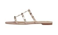 SANDALO SLIDER BASSO ROCKSTUD IN VITELLO