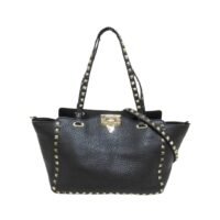 Valentino Borsa tote Rockstud in pelle BD-Z037VSF2 Nero