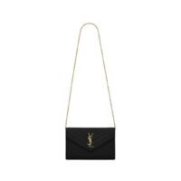 POCHETTE CON CATENA CASSANDRE CLASSICA IN PELLE GRAIN DE POUDRE