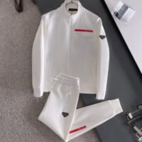Tracksuit Prada White Full-Zip Casual Set PD055