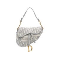 2021 Oblique Embroidered Canvas Saddle Bag shoulder bag